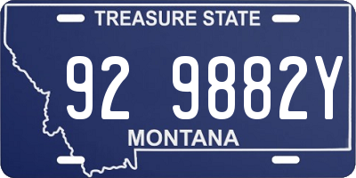 MT license plate 929882Y
