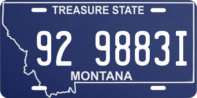 MT license plate 929883I