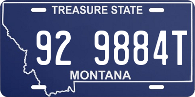 MT license plate 929884T