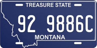 MT license plate 929886C
