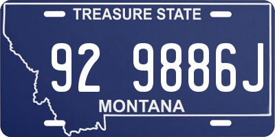 MT license plate 929886J