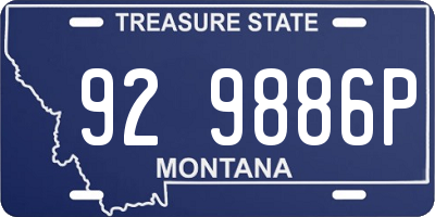MT license plate 929886P