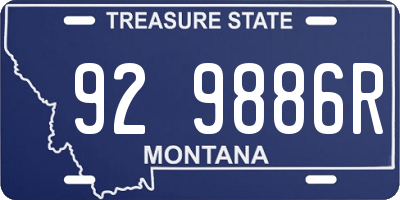 MT license plate 929886R