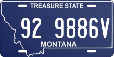 MT license plate 929886V