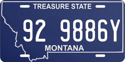 MT license plate 929886Y