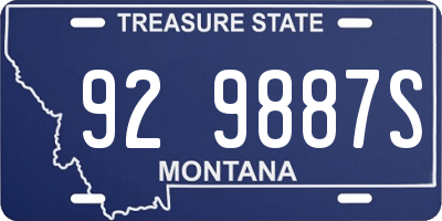 MT license plate 929887S