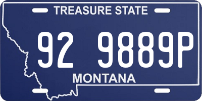 MT license plate 929889P