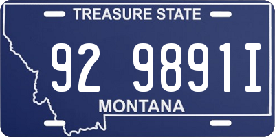 MT license plate 929891I