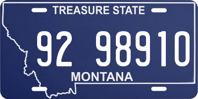 MT license plate 929891O
