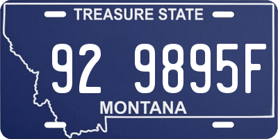 MT license plate 929895F