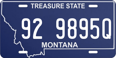 MT license plate 929895Q