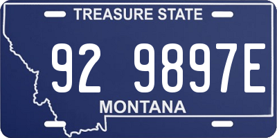 MT license plate 929897E