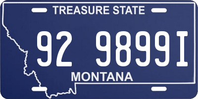 MT license plate 929899I