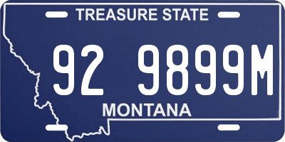 MT license plate 929899M