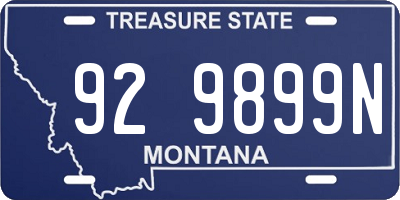 MT license plate 929899N