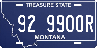 MT license plate 929900R
