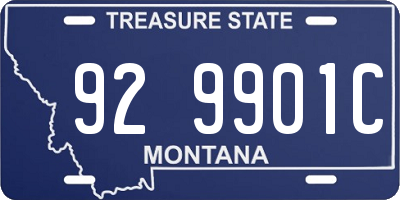 MT license plate 929901C