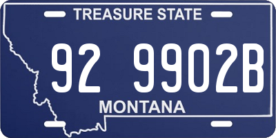 MT license plate 929902B