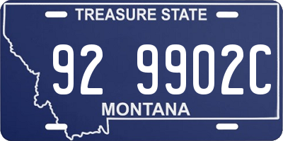 MT license plate 929902C