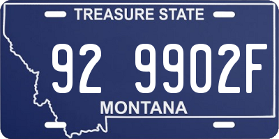 MT license plate 929902F