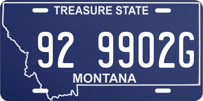 MT license plate 929902G