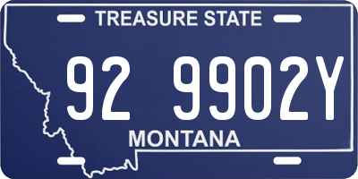 MT license plate 929902Y