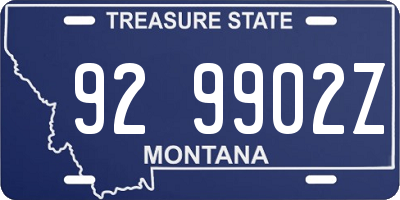 MT license plate 929902Z