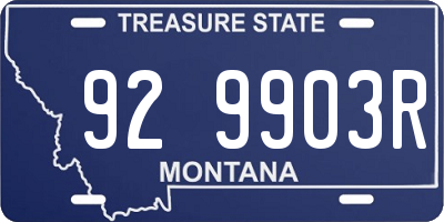 MT license plate 929903R
