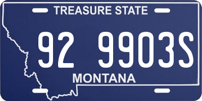 MT license plate 929903S