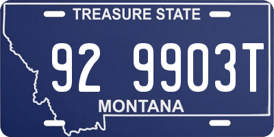 MT license plate 929903T