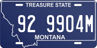MT license plate 929904M