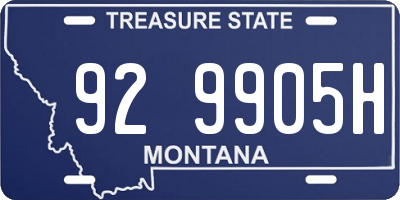 MT license plate 929905H