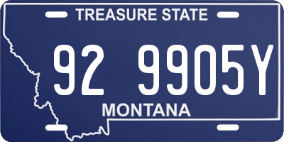 MT license plate 929905Y