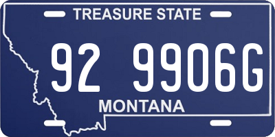 MT license plate 929906G