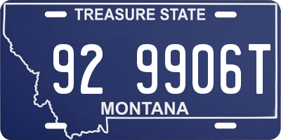 MT license plate 929906T