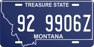 MT license plate 929906Z