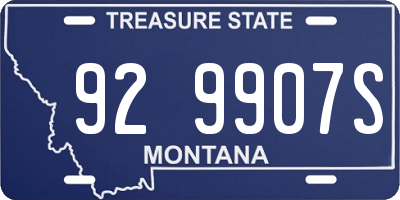 MT license plate 929907S