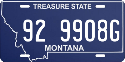 MT license plate 929908G