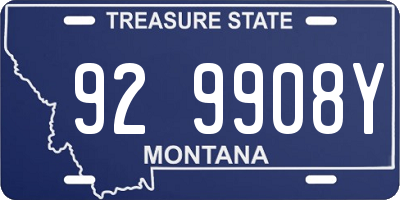 MT license plate 929908Y