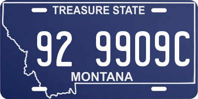 MT license plate 929909C