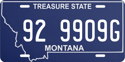 MT license plate 929909G