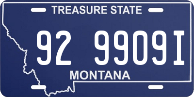 MT license plate 929909I