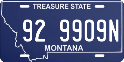MT license plate 929909N
