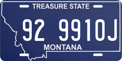 MT license plate 929910J