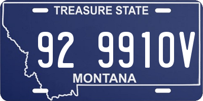 MT license plate 929910V