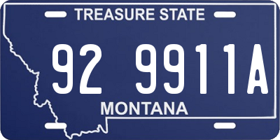 MT license plate 929911A