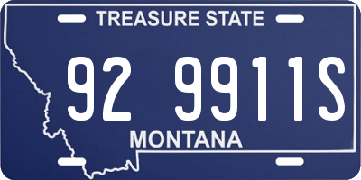 MT license plate 929911S