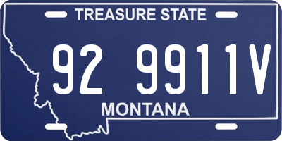 MT license plate 929911V