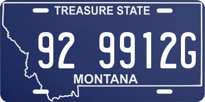 MT license plate 929912G