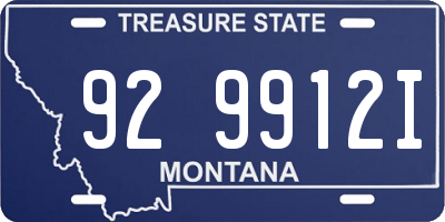 MT license plate 929912I